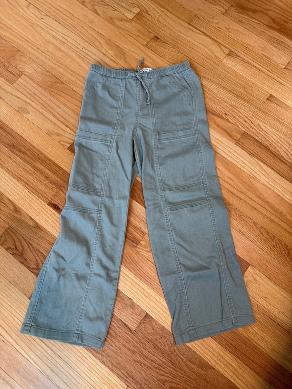Vanilla Star Olive Green Wide-Leg Cargo Pants